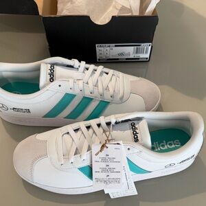 NWT Adidas x Mercedes-AMG Petronas F1 Team VL Court Shoes – White/Mint 8.5